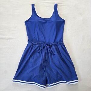 Vintage Blue Swimsuit One Piece Bathing Suit Womens 16 Swim 365 Shorts